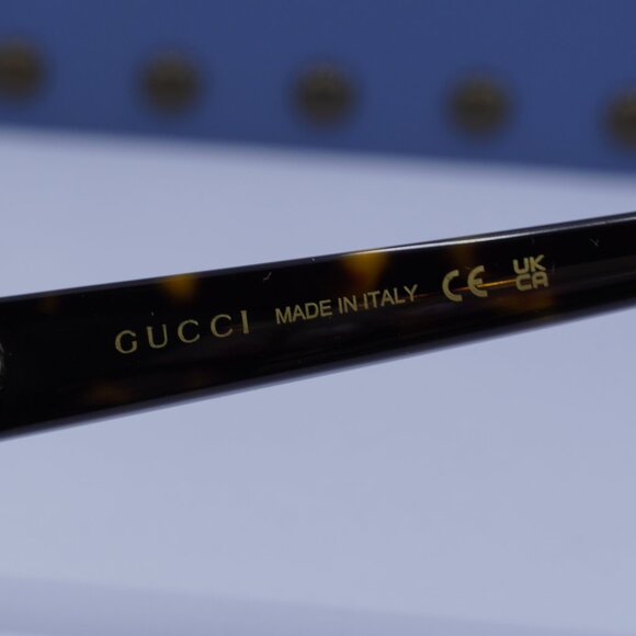 Gucci GG1259OA 002 Rectangle 55mm Eyeglasses - Dark Havana - Picture 7 of 11